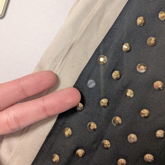 Diane Von Furstenberg Studded Rhinestone Silk Sleeveless Abrielle Mini Dress - Picture 13 of 14